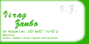 virag zambo business card